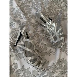 Silver Strappy Caparros Heels
